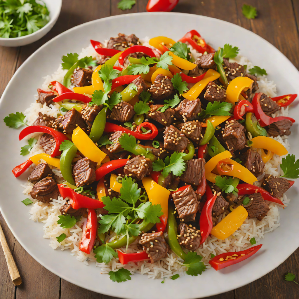 Spiced Coconut Beef Stir-Fry with Bell Peppers