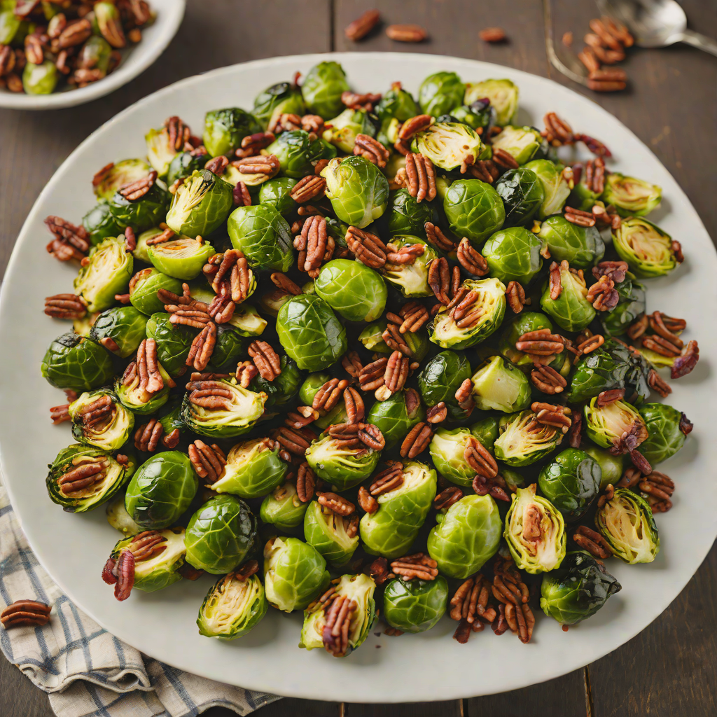 Oven-Roasted Brussels Sprouts with Bacon and Pecans