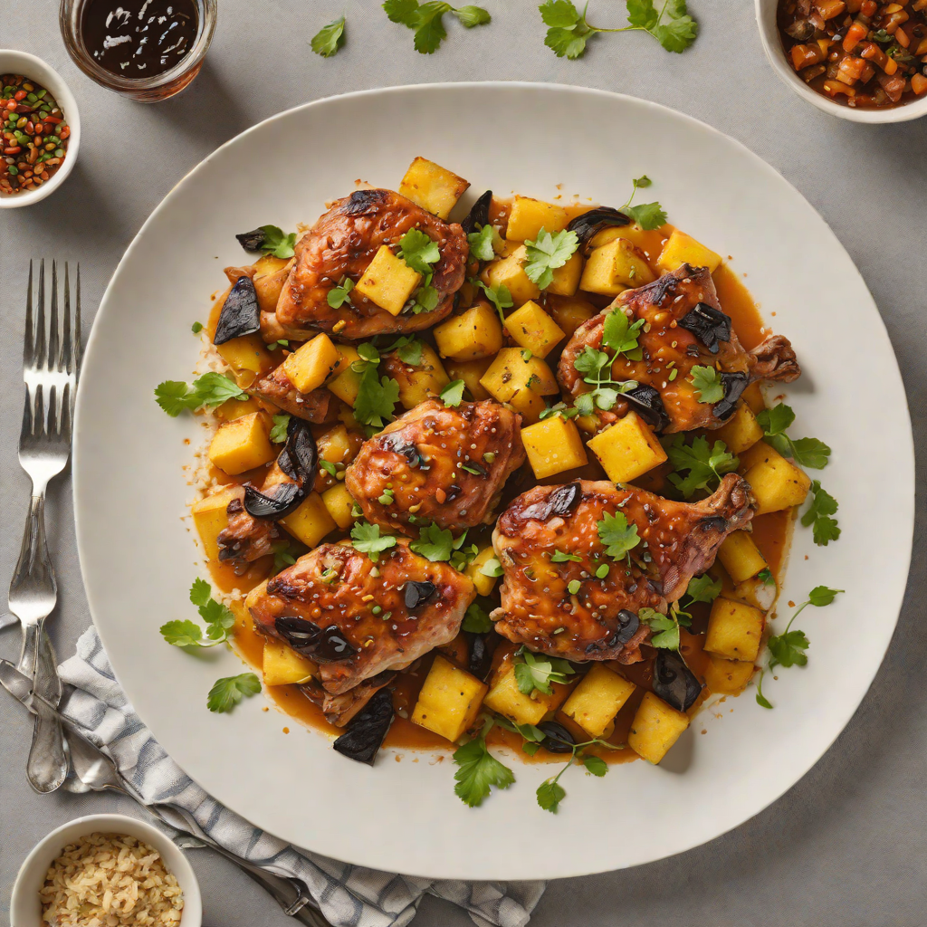 Spiced Rum-Braised Caribbean Chicken with Sweet Plantains