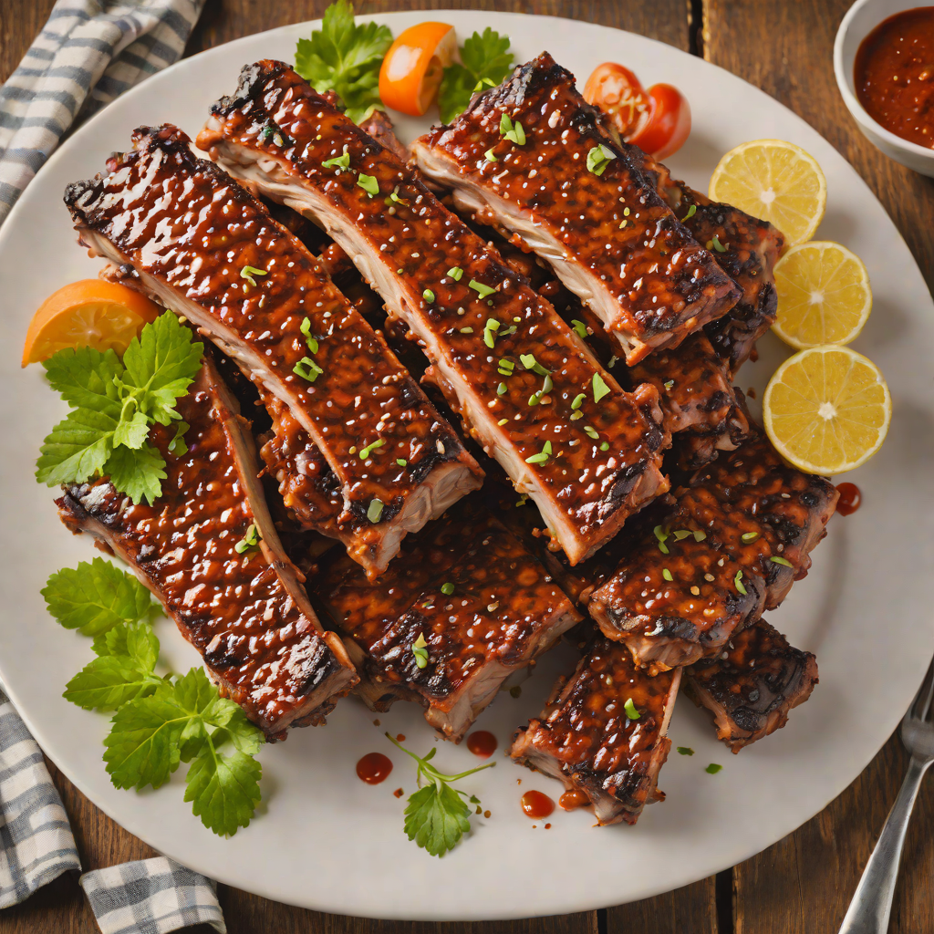 Grilled Texan BBQ Pork Ribs with Spicy Dry Rub