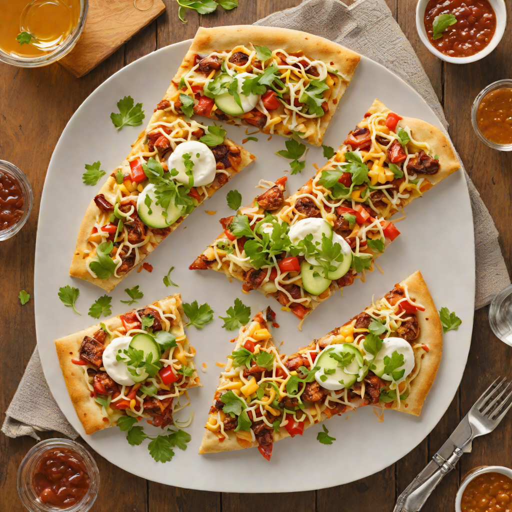 Cheesy BBQ Chicken Flatbread