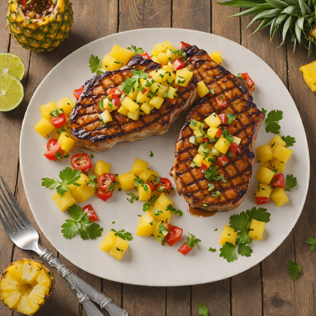Rum-Glazed Pork Chops with Pineapple Salsa