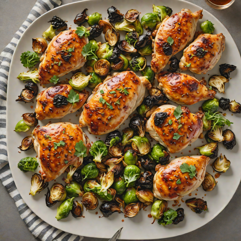 Sheet Pan Maple-Glazed Chicken with Roasted Brussels Sprouts