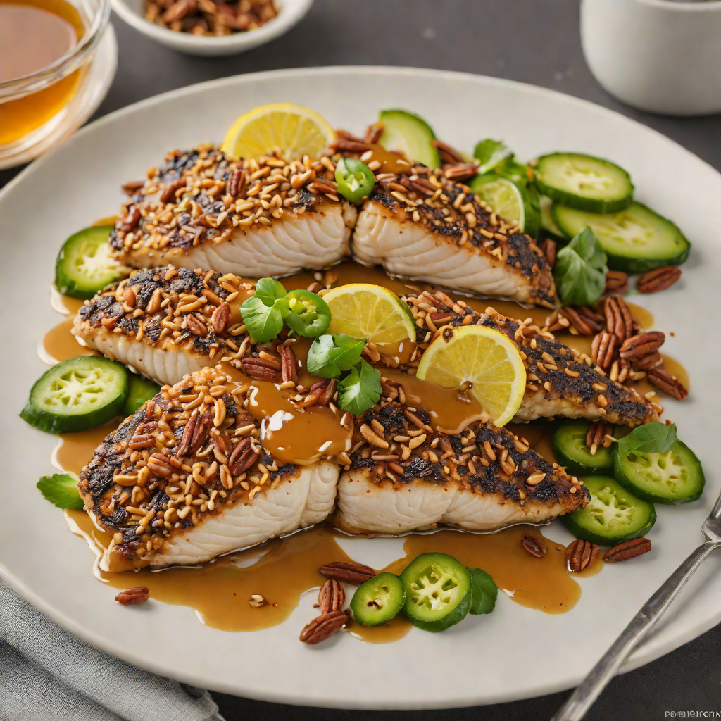 Grilled Pecan-Crusted Catfish with Jalapeño Honey Glaze