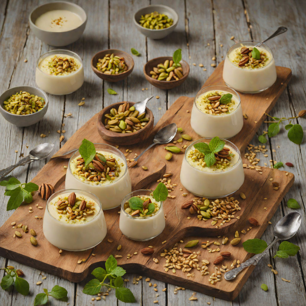 Honey-Rosewater Panna Cotta with Pistachio Crumble