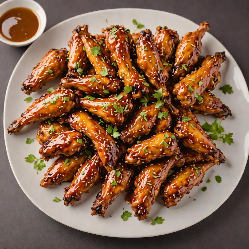 Spicy Honey-Glazed Chicken Wings with Sesame Seeds