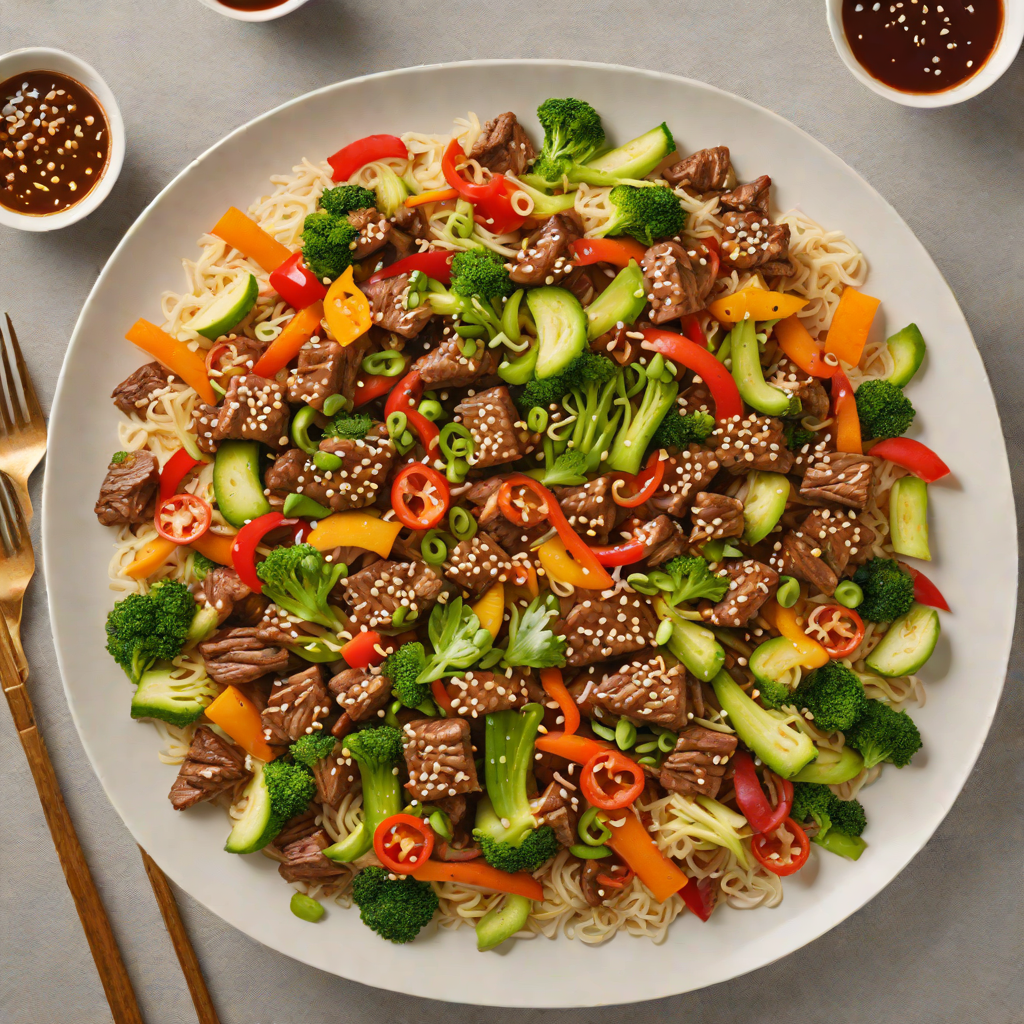 Korean-Inspired Spicy Beef Stir Fry with Vegetables