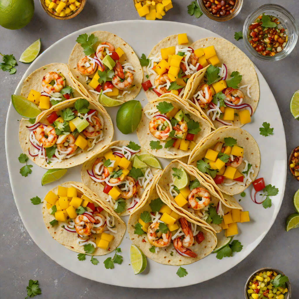 Tequila-Marinated Grilled Shrimp Tacos with Mango Salsa