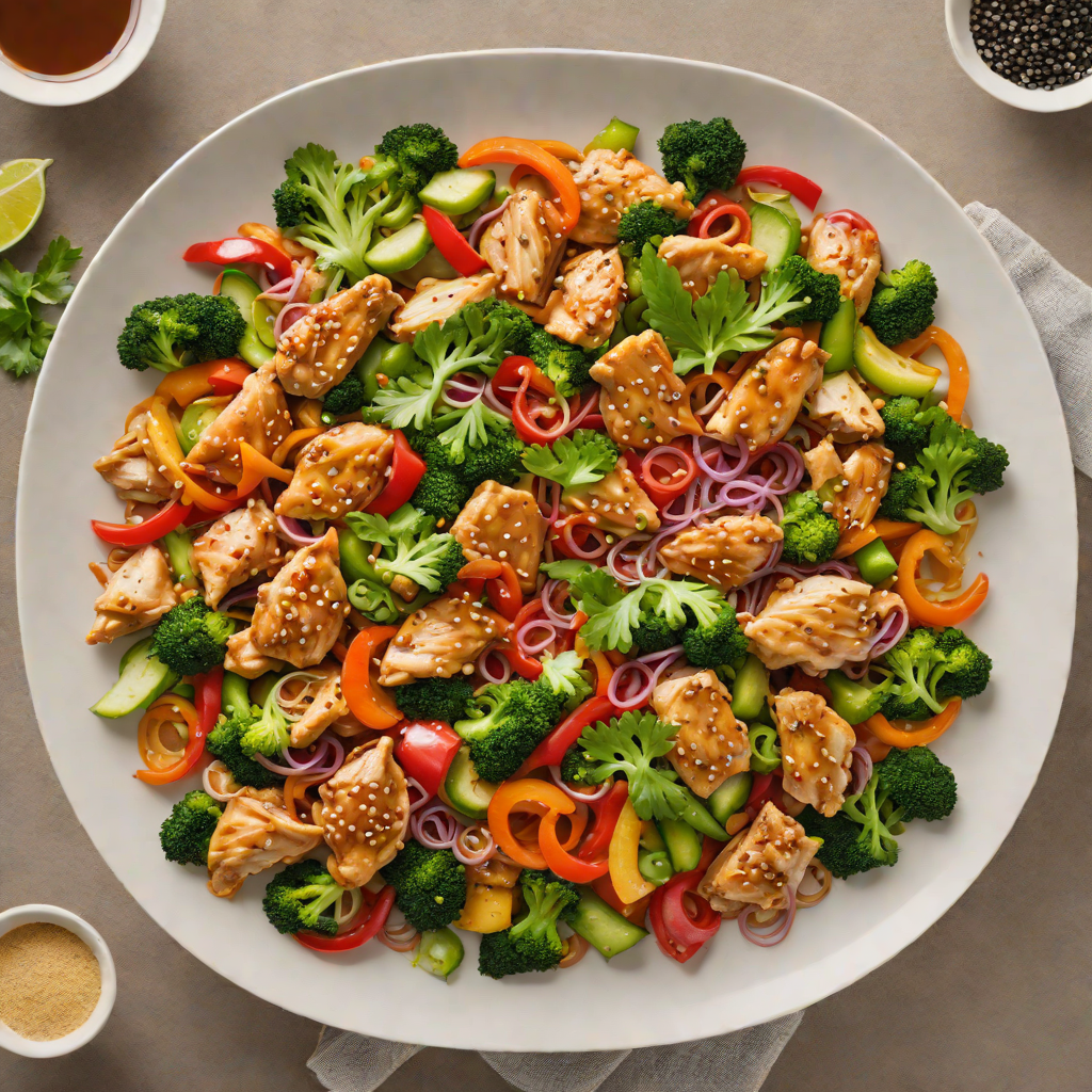 One-Pot Chicken and Vegetable Stir Fry with Sesame Ginger Sauce