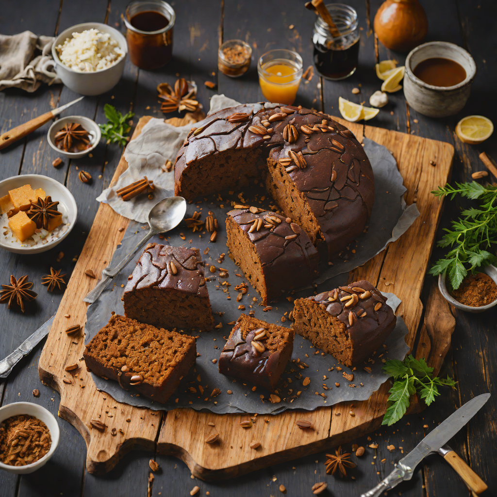 Black Rum Molasses Gingerbread Cake
