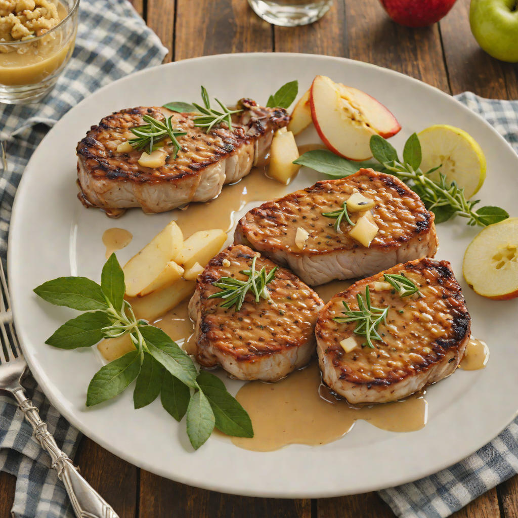 Pan-Fried Pork Chops with Apple and Sage Butter