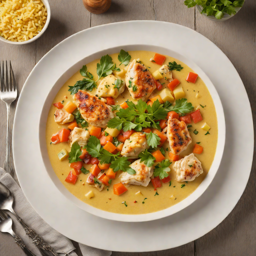 One-Pot Chicken and Vegetable Stew with Creamy Polenta