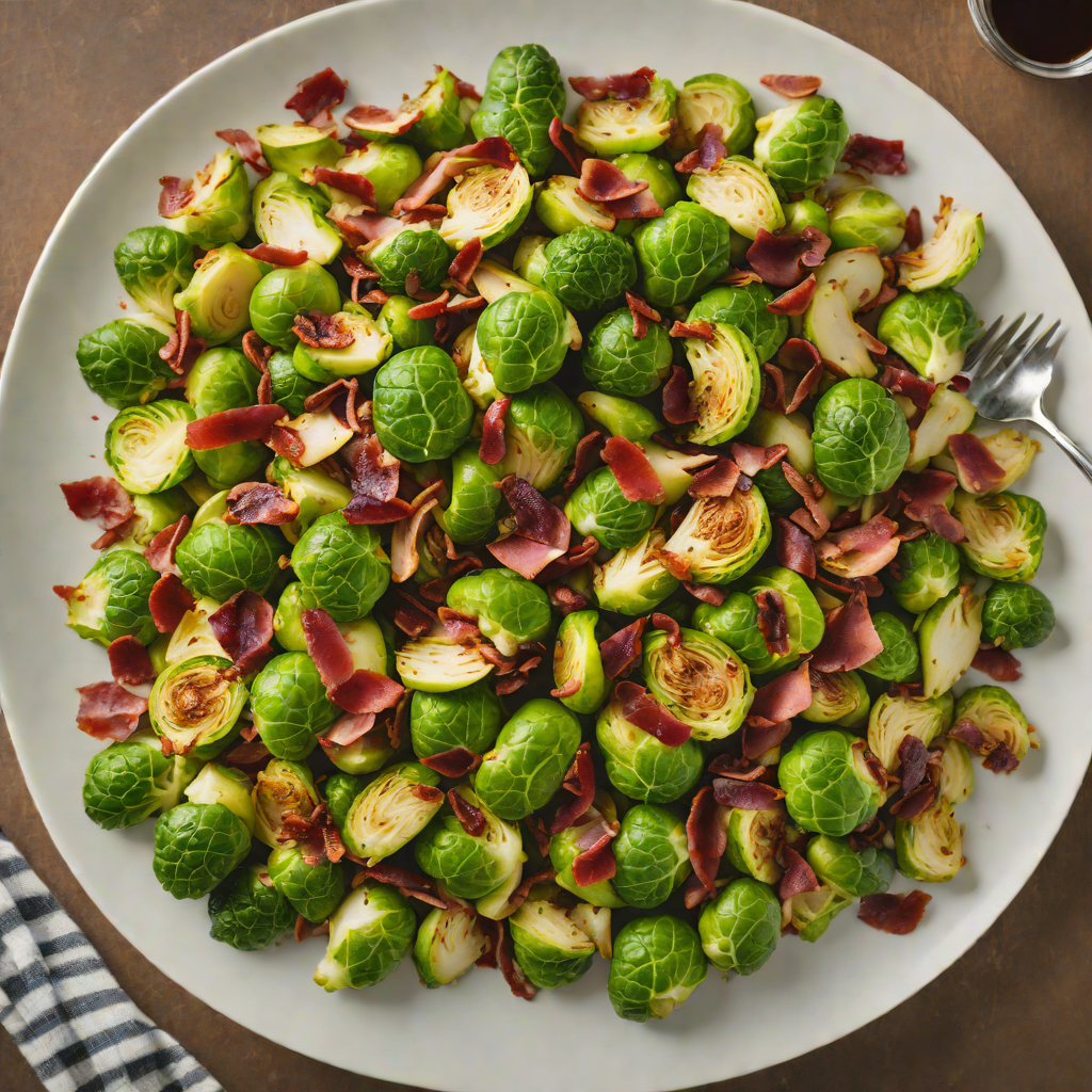 Sautéed Brussels Sprouts with Apple and Smoked Turkey Bacon