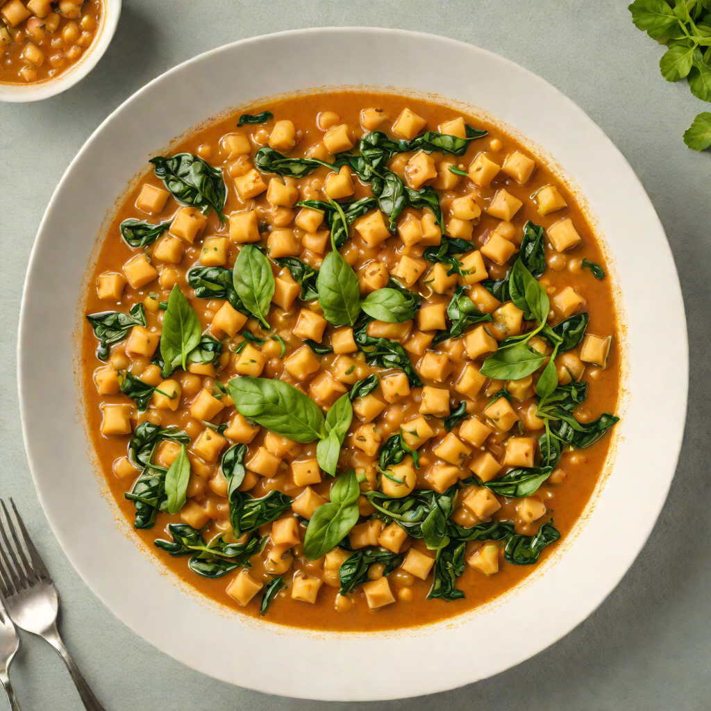 Slow-Cooked Greek Chickpea Stew with Spinach and Lemon
