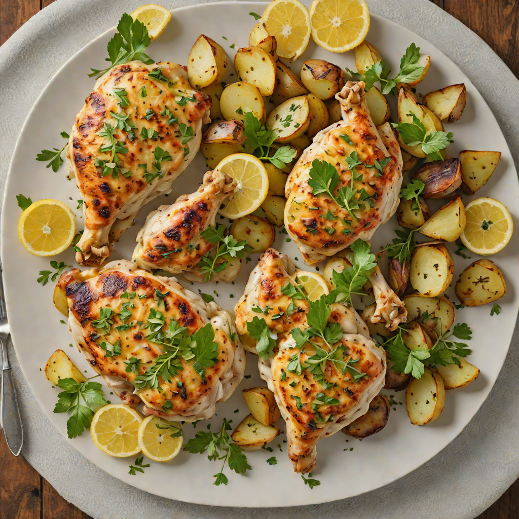 Sautéed Garlic Herb Chicken with Roasted Lemon Potatoes