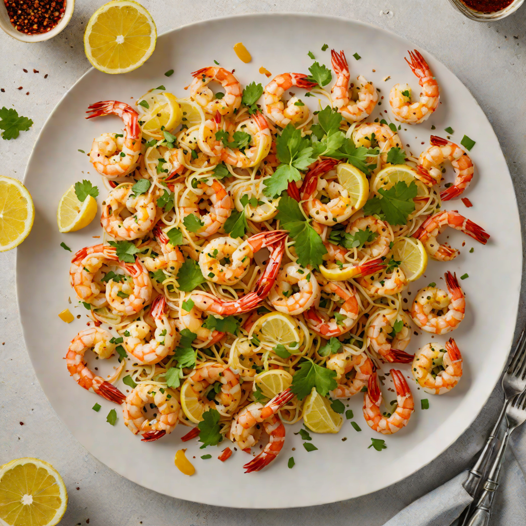 Sautéed Shrimp with Lemon Garlic and Chili Flakes
