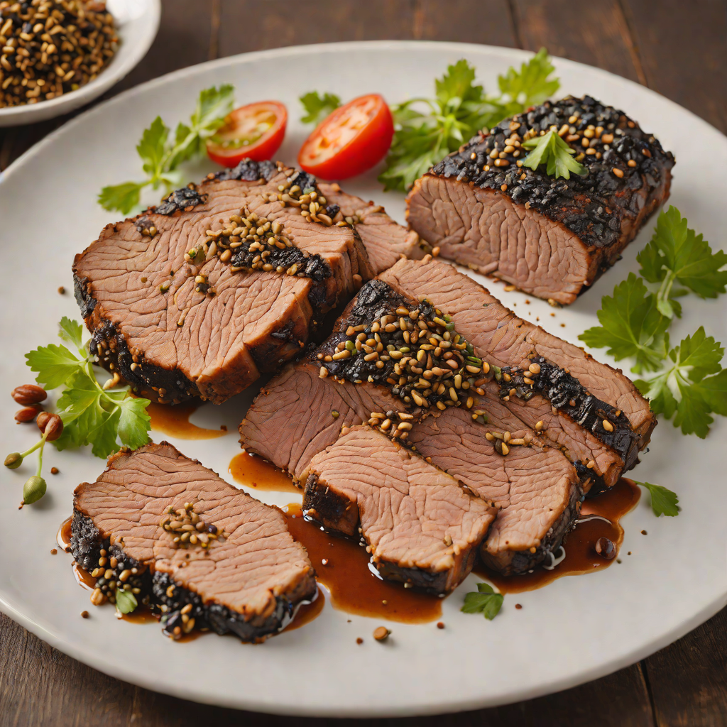 Charcoal-Grilled Spicy Brisket with Peppercorn Crust