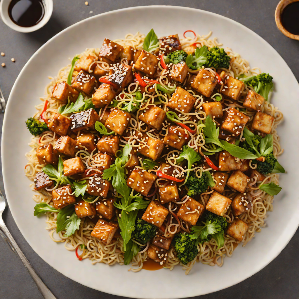 Crisped Tofu Stir-Fry with Ginger-Soy Glaze