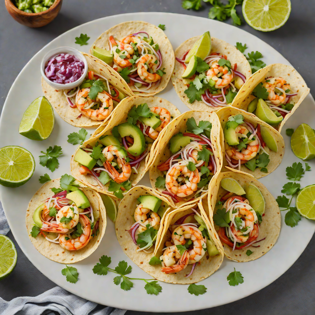 Grilled Cilantro-Lime Shrimp Tacos with Avocado Salsa