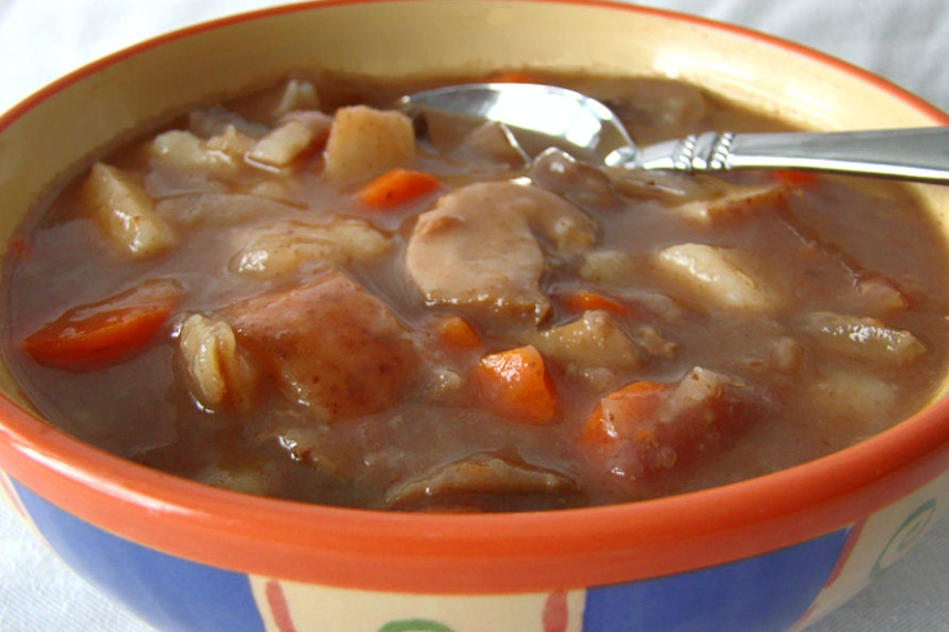 One-Pot Beef & Mushroom Stew with Root Veggies