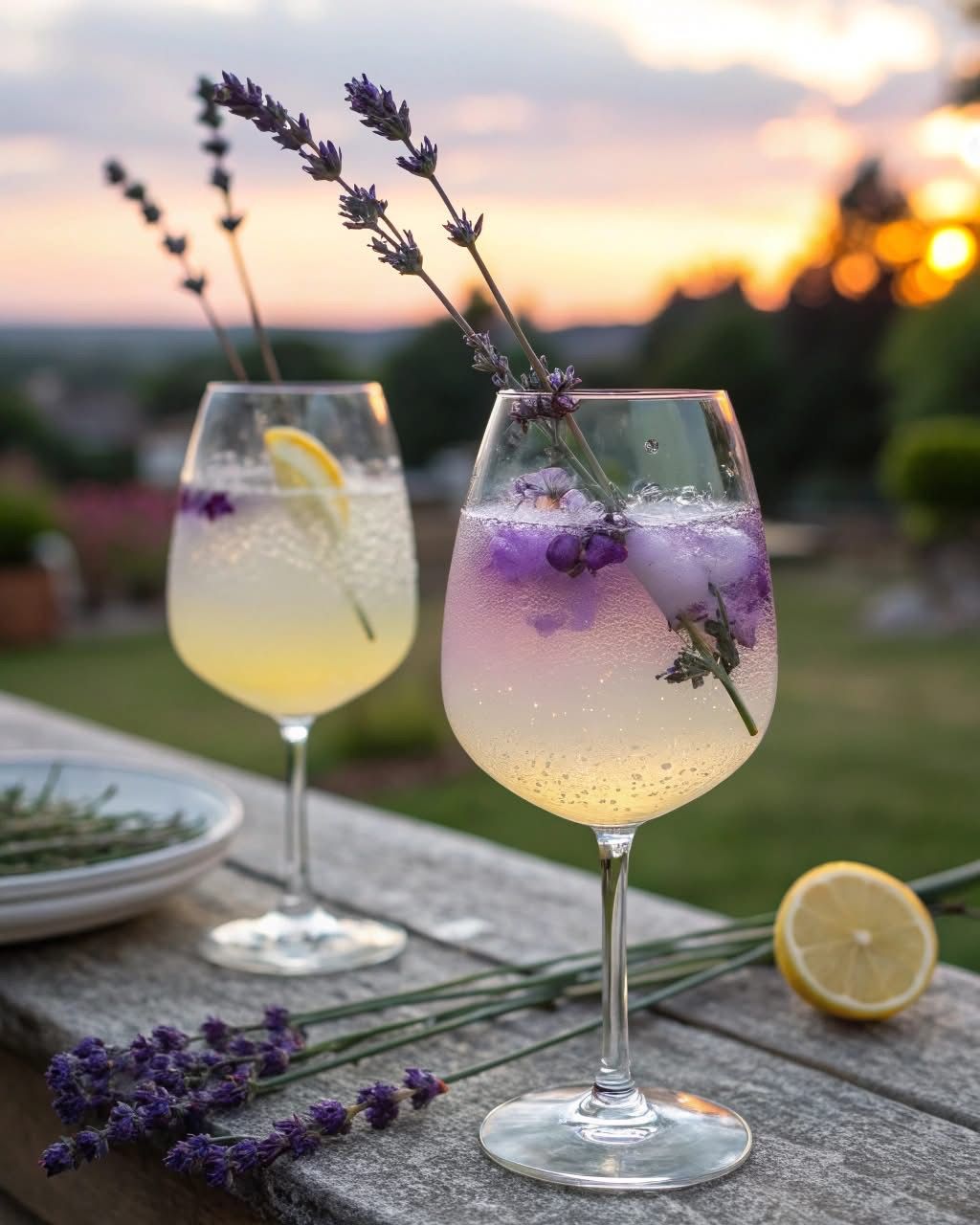 Bright Citrus and Lavender Sparkler