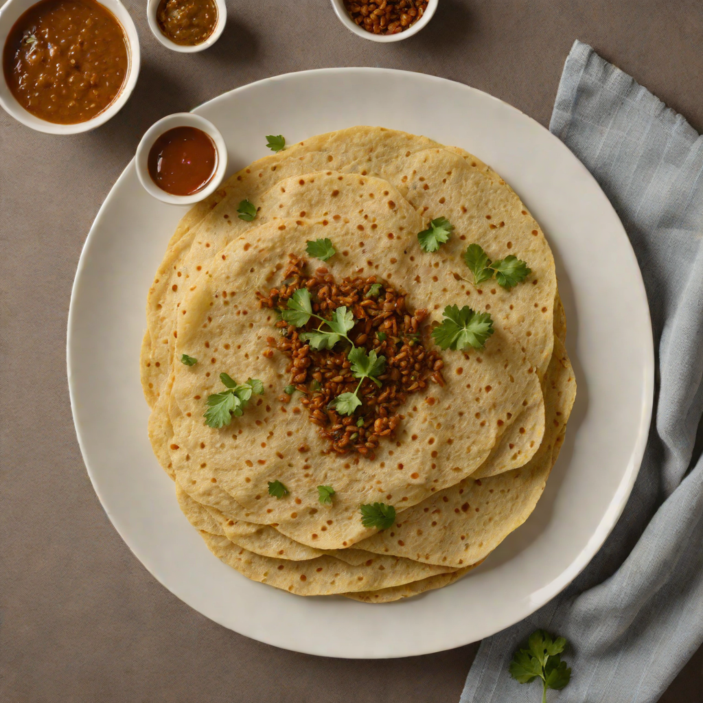 Steamed Bajra Rotla with Spiced Garlic Chutney