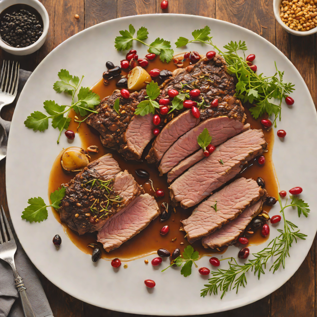 Slow-Roasted Lamb Shoulder with Tasmanian Pepperberry and Garlic