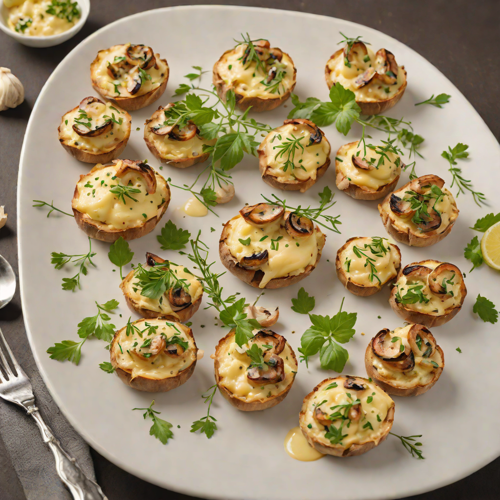 Baked Cheese-Stuffed Mushrooms with Garlic and Herbs