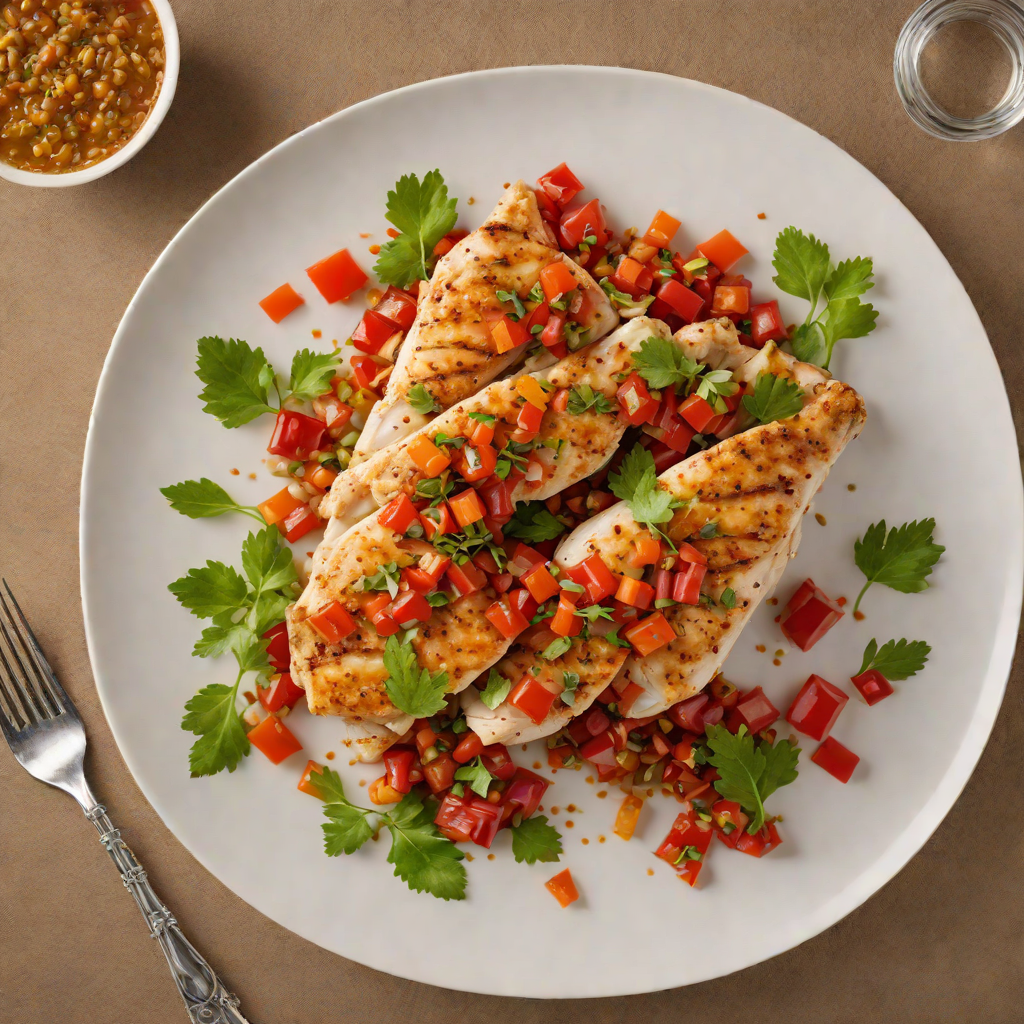 Pan-Seared Chicken with Spiced Red Pepper Relish