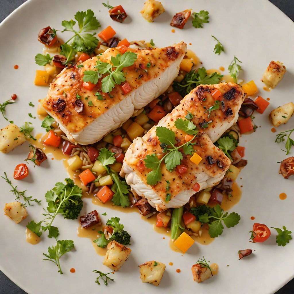 Pan-Seared Chicken with Spiced Vegetable Ragout