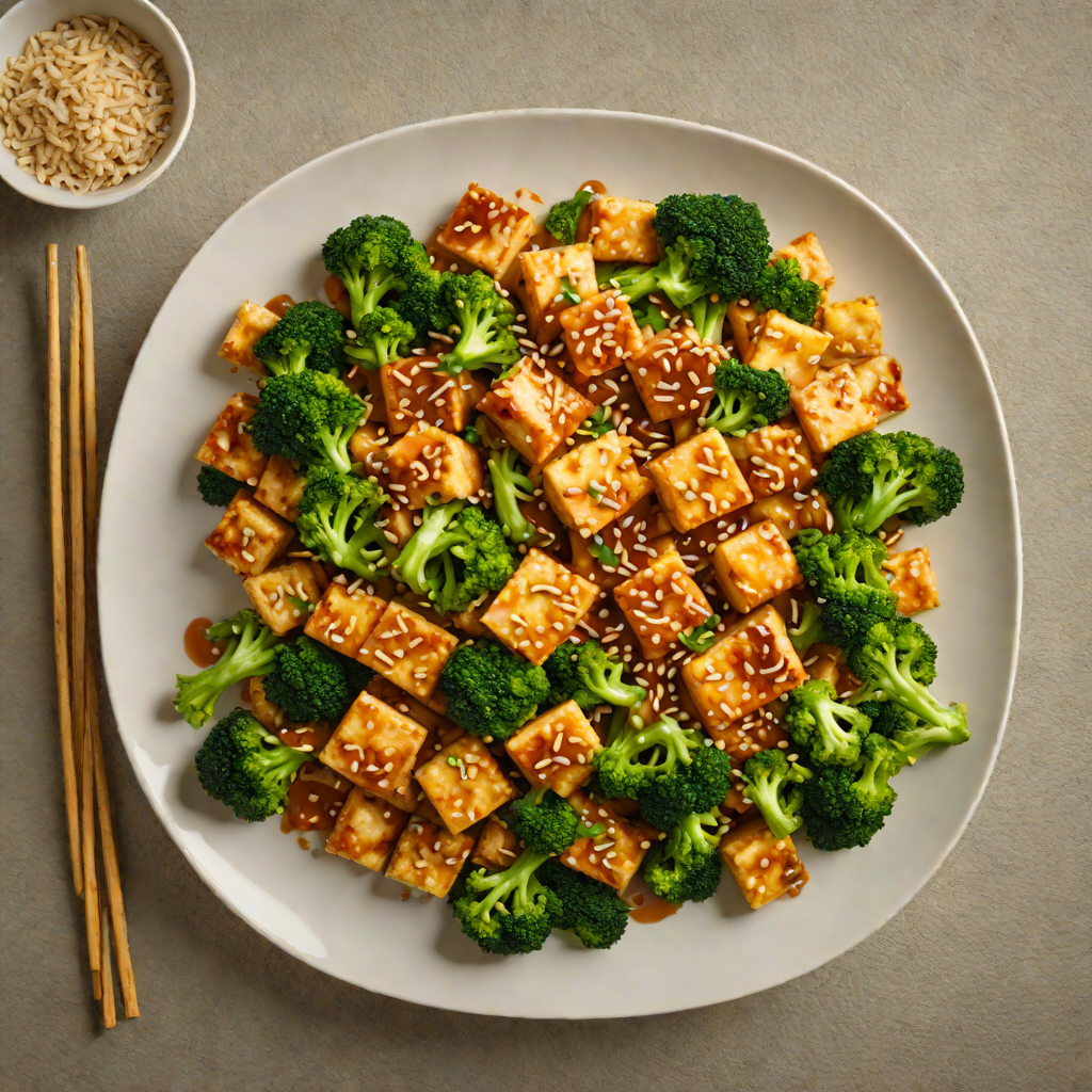 Stir-Fried Tofu with Ginger-Sesame Broccoli