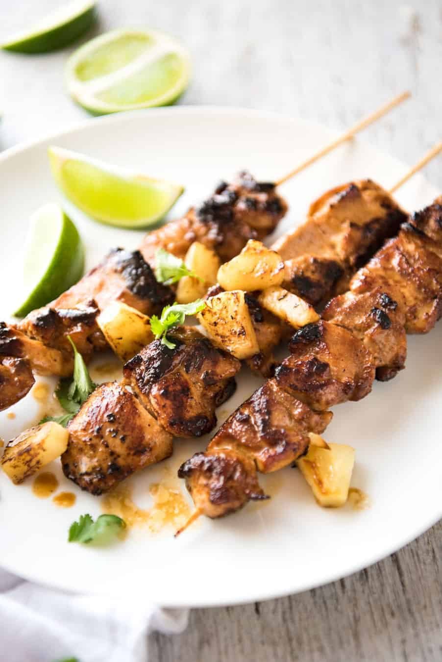 Hawaiian Pineapple Chicken Skewers