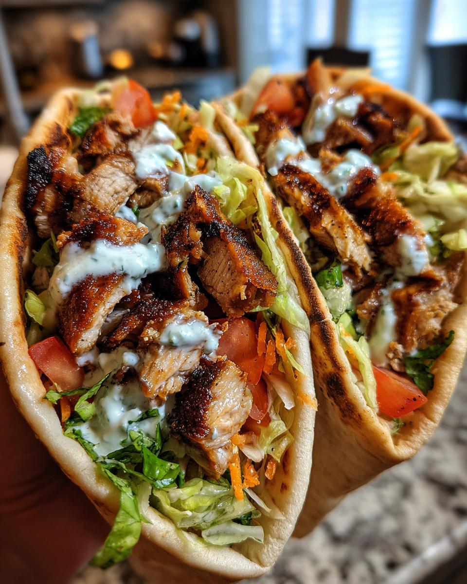 Grilled Shawarma-Spiced Chicken Wraps with Garlic Yogurt Sauce