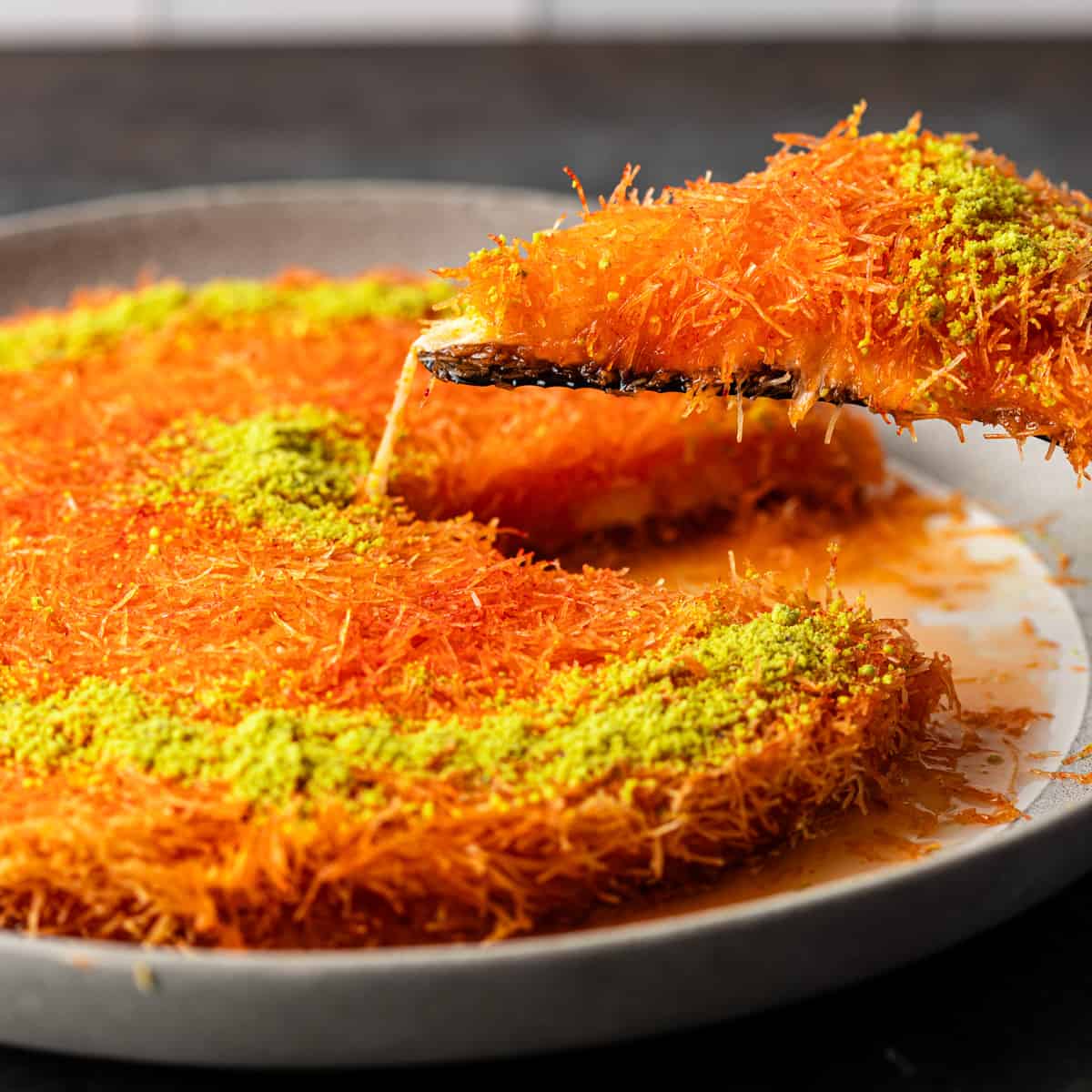 Kunāfah with Sweet Cheese and Orange Blossom Syrup
