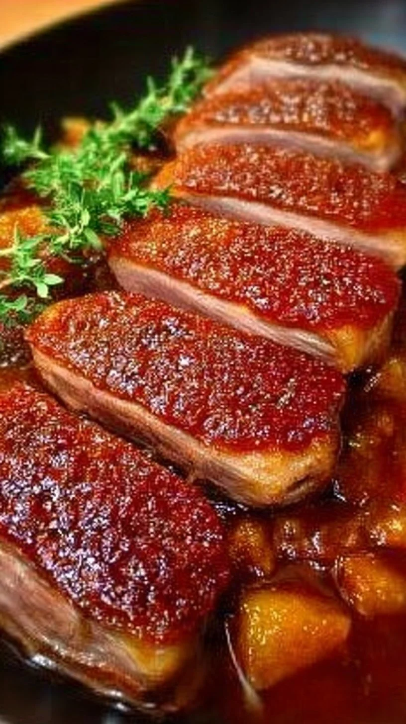 Pan-Roasted Duck Breast with Honey-Orange Glaze