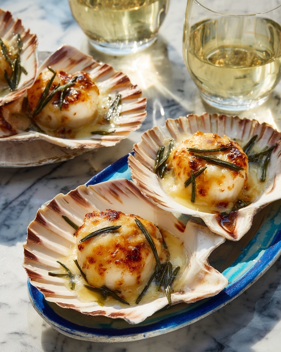 Coquille Saint-Jacques with Mushrooms and Gruyère