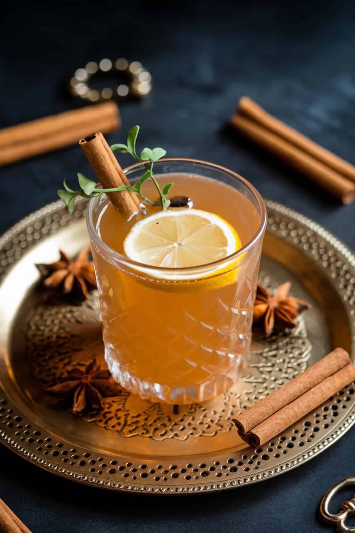 Citrus-Spiced Whiskey Sour with Honey and Cinnamon