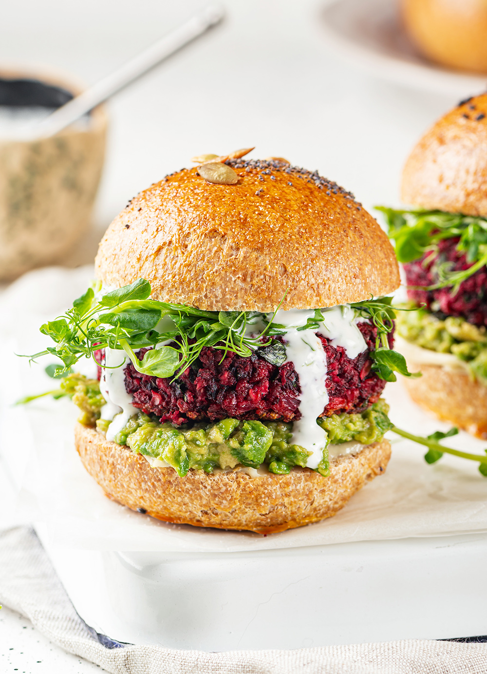 Avocado and Beetroot Aussie Burger with Beetroot Relish