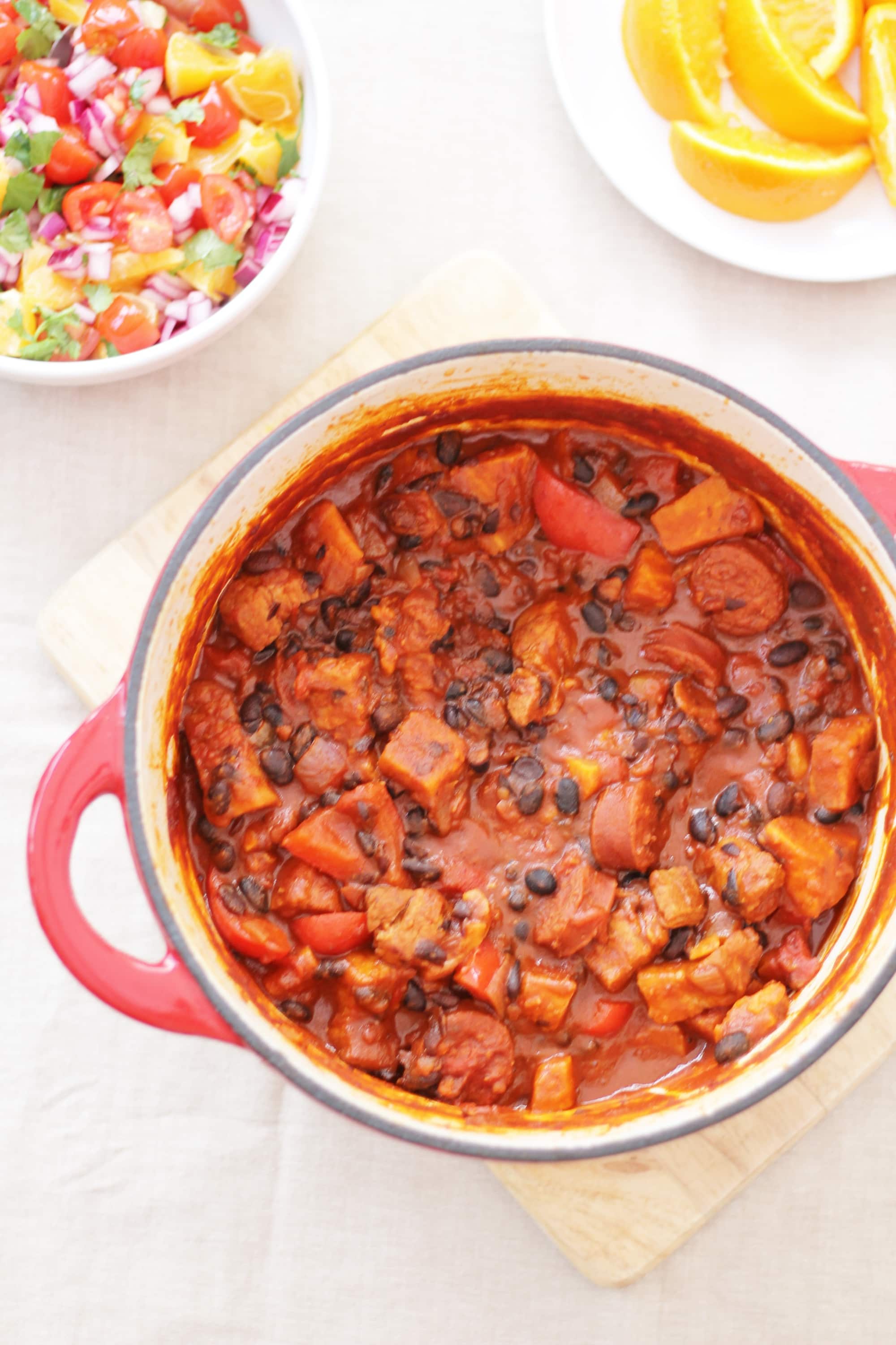 Slow-Simmered Feijoada with Orange and Tomato Salsa