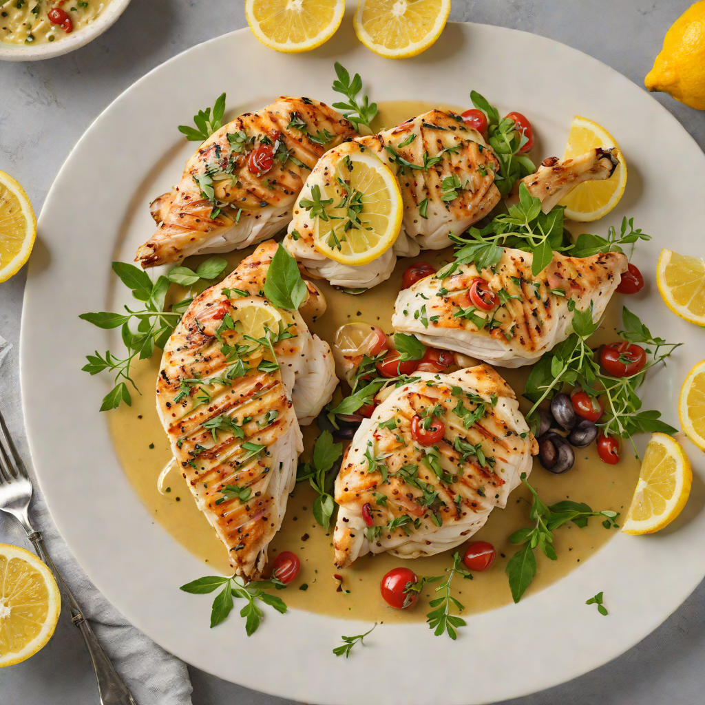 Pan-Seared Mediterranean Herb Chicken with Lemon-Oregano Sauce