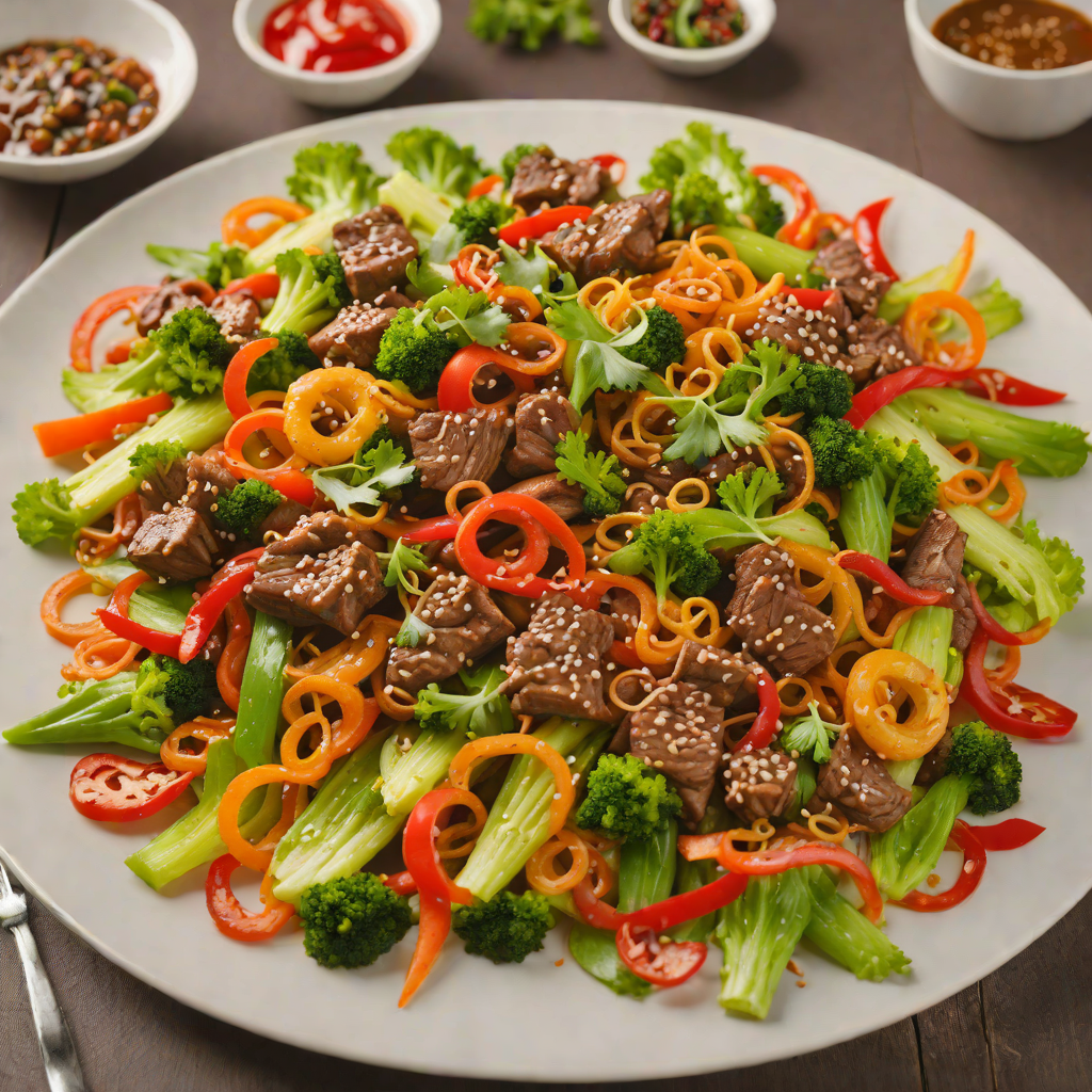 Mega Ring-Inspired Spicy Stir-Fried Beef with Vegetables