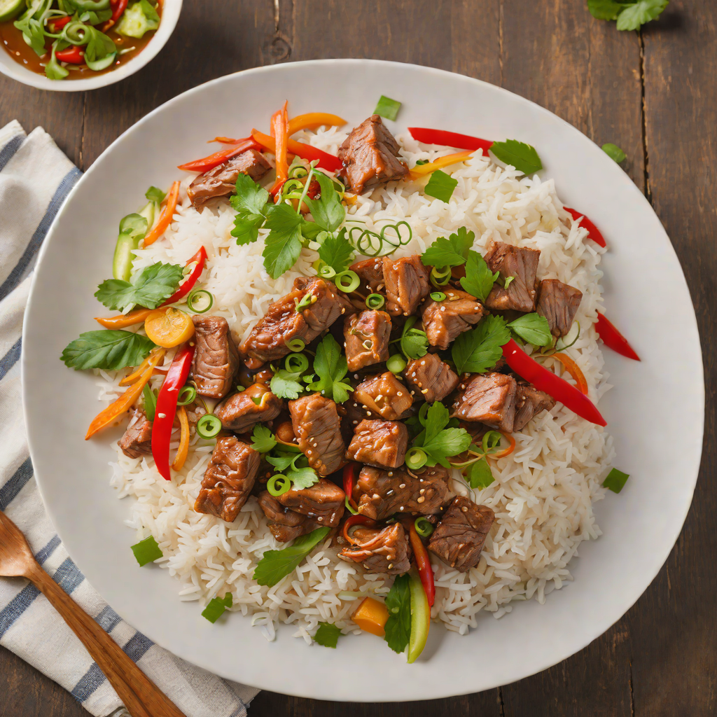 Vietnamese-Inspired Lemongrass Pork Stir Fry with Jasmine Rice