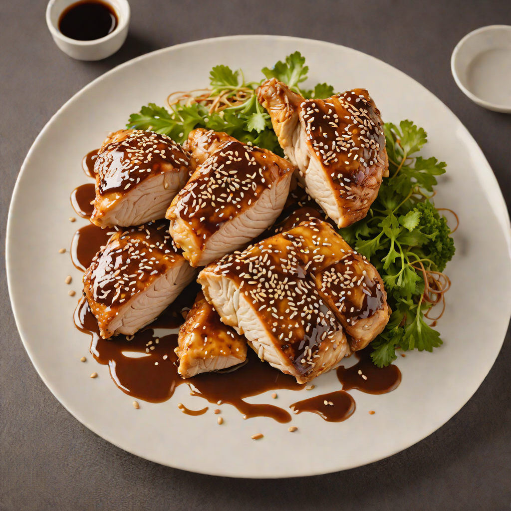 Pan-Seared Chicken with Maple-Soy Glaze and Sesame Seeds