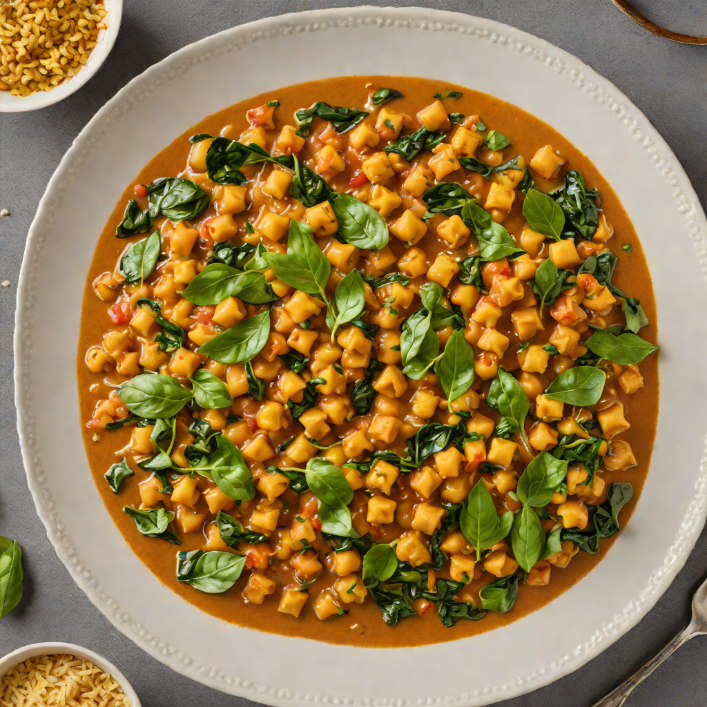 Spiced Quiz-Inspired Chickpea and Spinach Curry