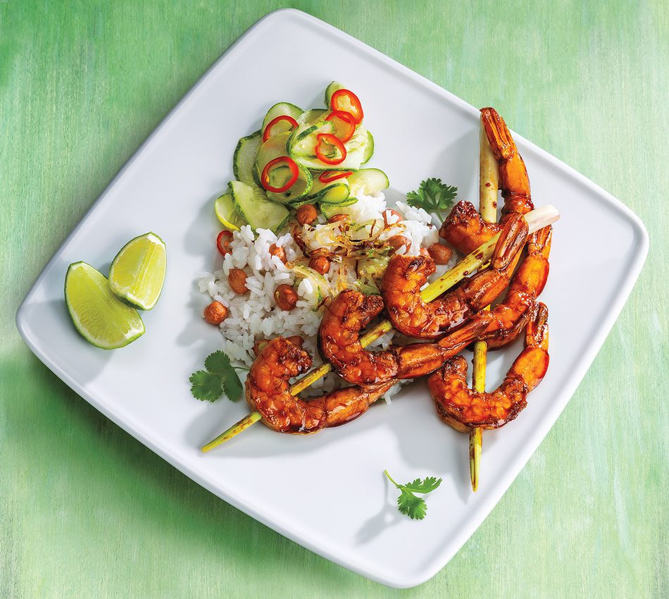Tiki-Style Coconut-Crusted Shrimp Skewers