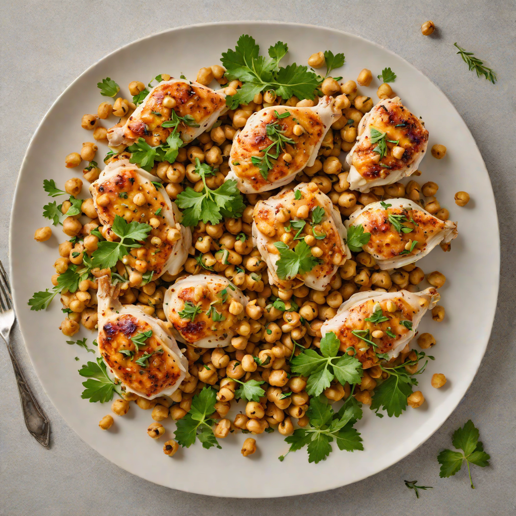 Sautéed Garlic and Herb Chicken with Roasted Chickpeas