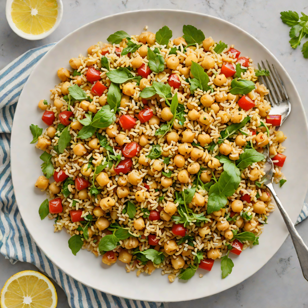 One-Pot Quinoa and Chickpea Salad with Lemon Dressing