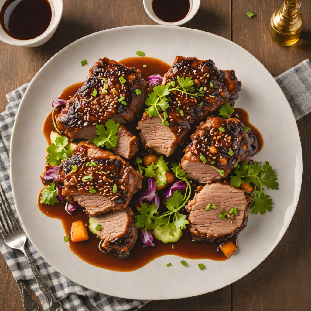 Slow-Braised Pork Shoulder with Soy-Ginger Glaze