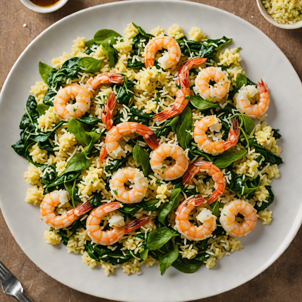 Sautéed Shrimp with Garlic, Spinach, and Cauliflower Rice