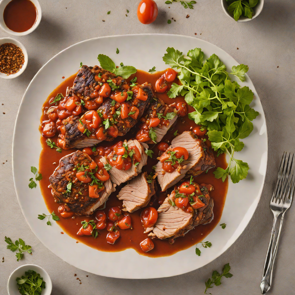Slow-Cooked Pork Shoulder with Spiced Tomato Sauce